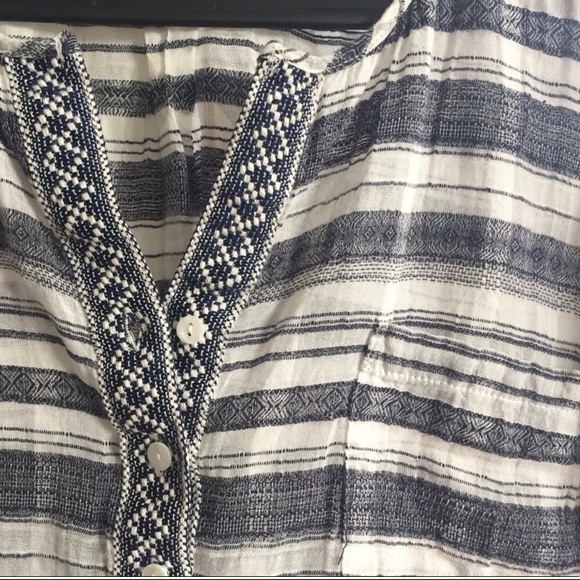 Max edition Half button striped cotton shirt - Picture 2 of 5